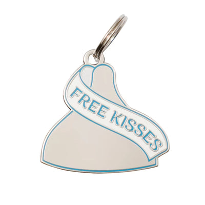 Free Kisses | Enamel Dog Tag