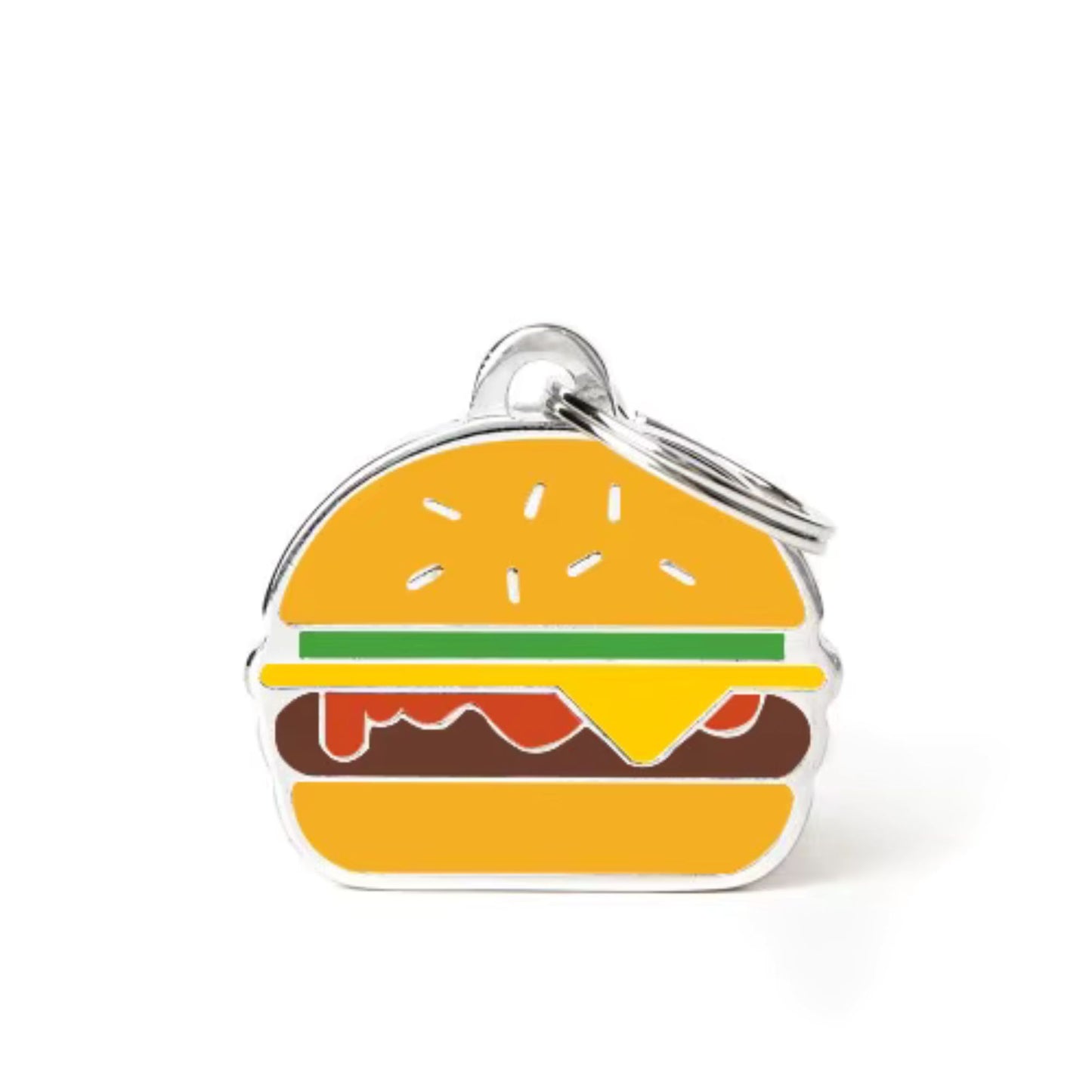 Hamburger | Enamel Dog Tag