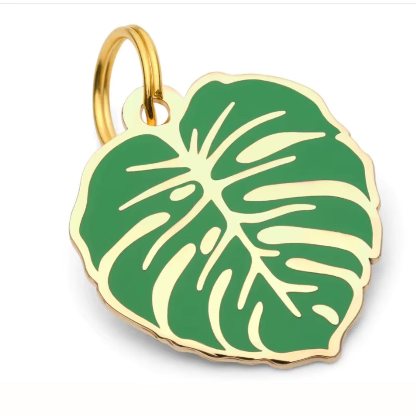 Monstera Leaf | Enamel Dog Tag