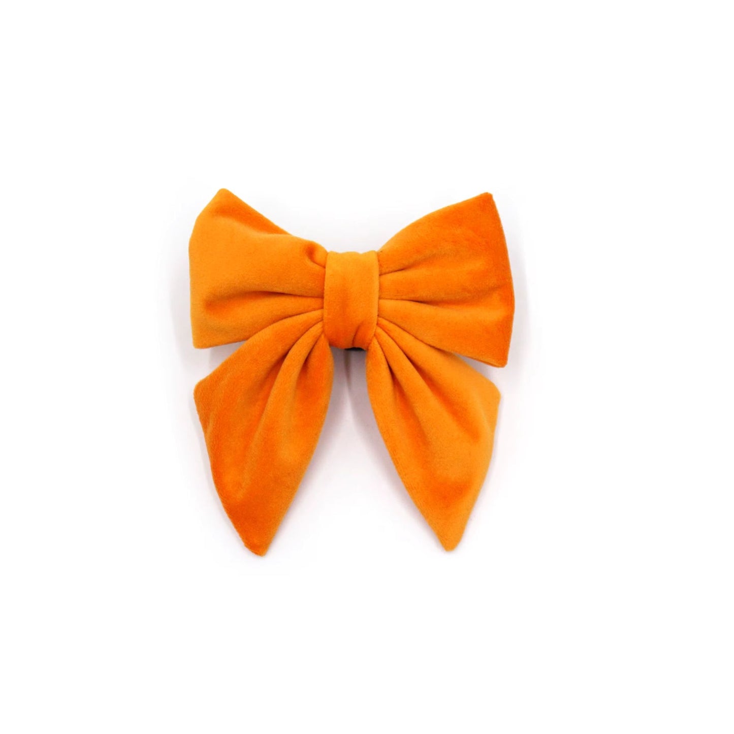 Orange Velvet Sailor Bow