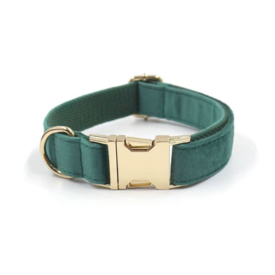Emerald Green Velvet Dog Collar