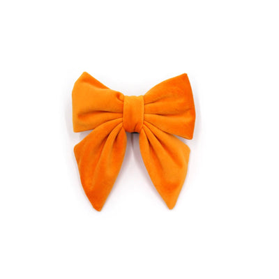 Orange Velvet Sailor Bow