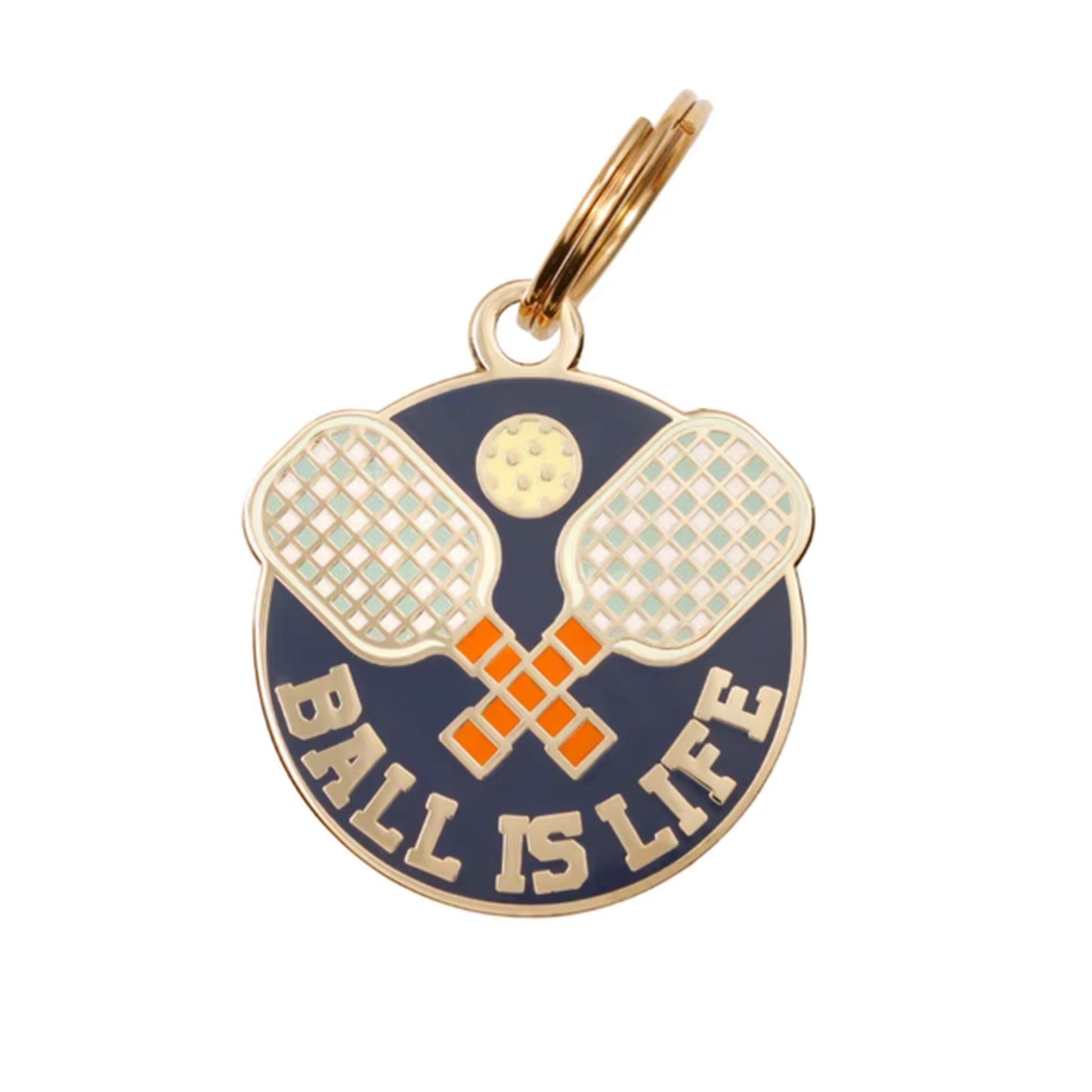 Ball Is Life Pickleball | Enamel Dog Tag