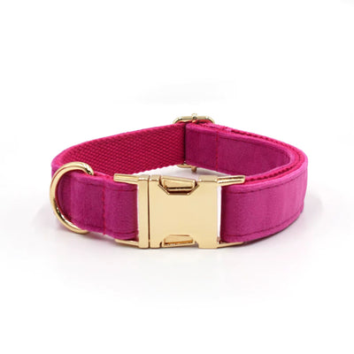 Rose Red Velvet Dog Collar