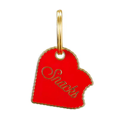 Snacks Valentine Heart | Enamel Dog Tag